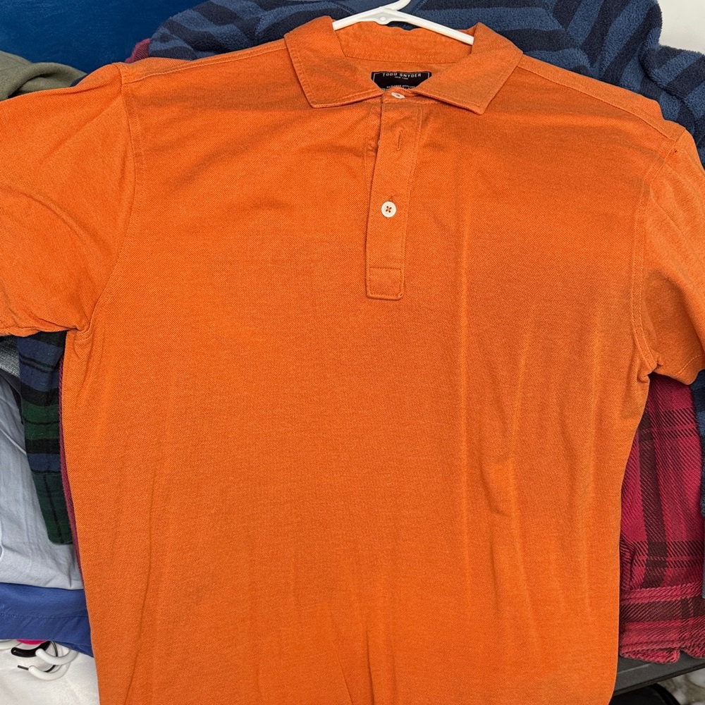 Todd Snyder Vibrant Orange Polo Shirt